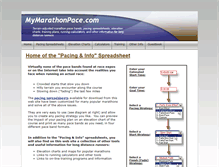 Tablet Screenshot of mymarathonpace.com